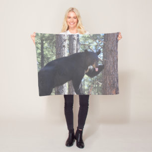 Manta Polar Matrícula de flete de oso negro
