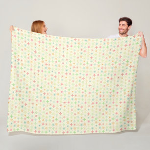 Manta Polar Matrícula de flores de Retro Stars