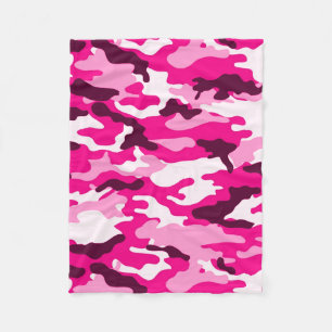Manta Polar Matrícula de flotación rosada de camuflaje