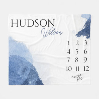 Manta Polar Matrícula de Hito Personalizada Bebé