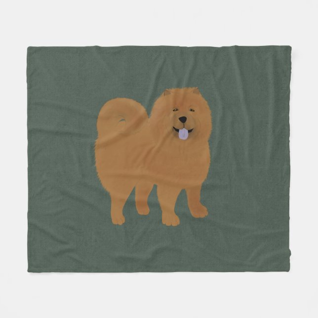 Manta Polar Matrícula de la flota media de Chow Chow (Frente (Horizontal))