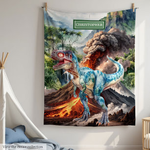 Manta Polar Matrícula de nombre personalizado de dinosaurio ac