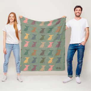 Manta Polar Matrícula de regalo de Chihuahua, acogedor tira de