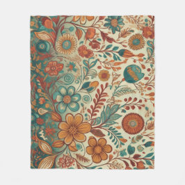 Manta Polar Matrícula de Tapiz de Arte Popular Dorado