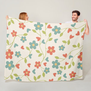 Manta Polar Matrícula floral de patrón
