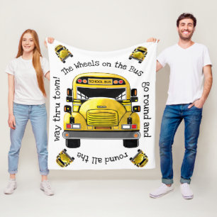 Manta Polar Matrícula personalizada de autobús escolar