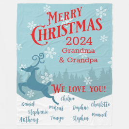 Manta Polar Matrícula personalizada de renos de vacaciones