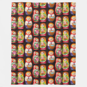 Manta Polar Matryoshka Muñecas coloridas