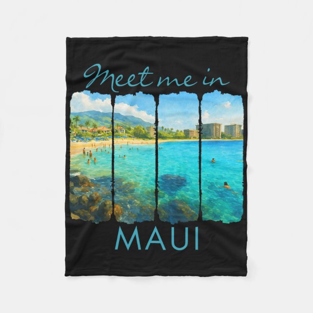 Manta Polar Maui Hawaii Traveling Trip Brushstroke Meet Me In  (Anverso)