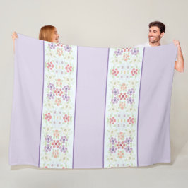 Manta Polar Mauve con acento de flor morado