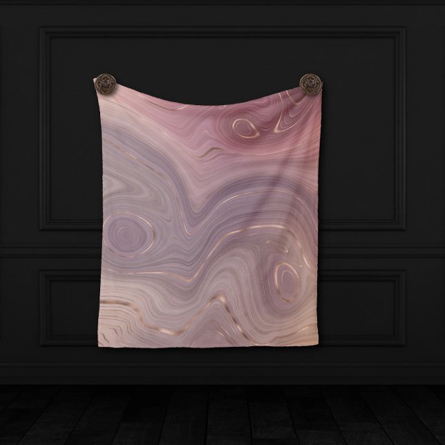 Manta Polar Mauve Strata | Agentes de oro rosados y Rosas (Subido por el creador)