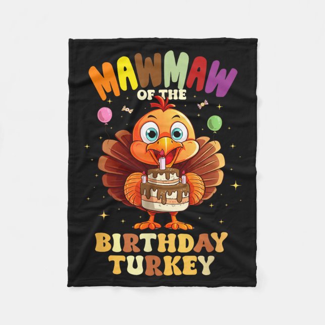 Manta Polar Mawmaw Of The Birthday Turkey Family 1st Birthday  (Anverso)