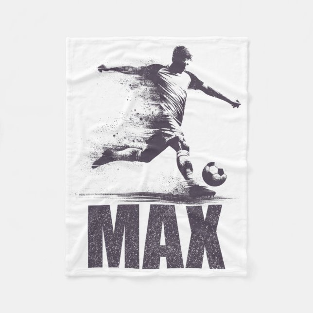 Manta Polar Max Soccer Boys Personalized First Name Max  (Anverso)