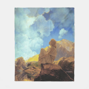 Manta Polar Maxfield Parrish Mañana 1922 Nube Azul Arte Fino