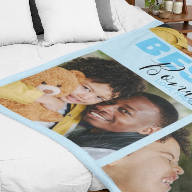 Manta Polar Máximo Bonus Papá | Foto Collage  Felpa (Subido por el creador)