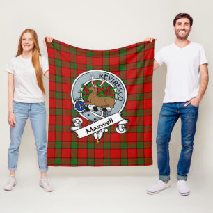 Manta Polar Maxwell Red Clan Badge Tartan Plaid