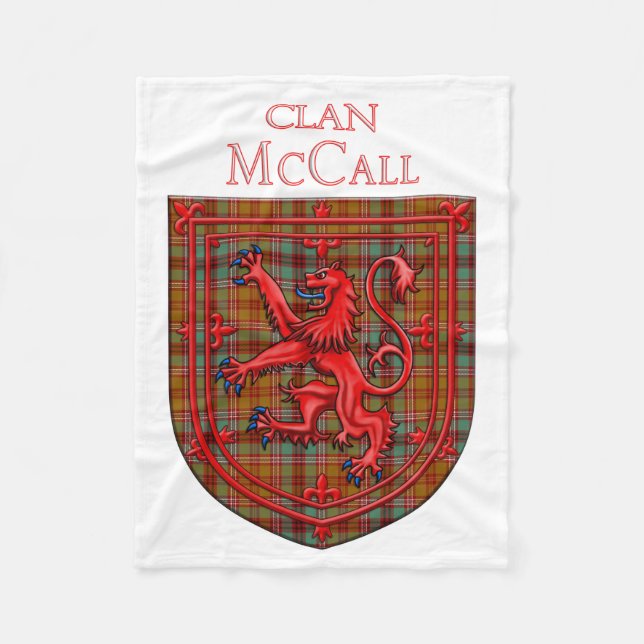 Manta Polar McCall Tartan Scottish Plaid Lion Rampant (Anverso)
