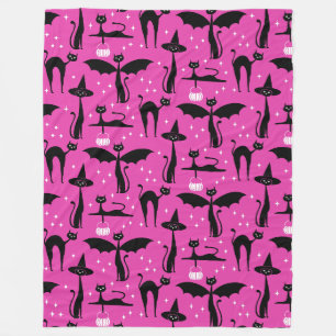 Manta Polar MCM Halloween Vestir gatos Minimalistas rosados