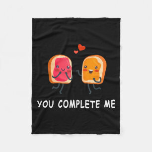 Manta Polar Me Completas Cute Día de San Valentín Mantequilla