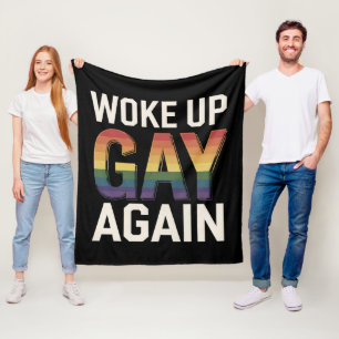 Manta Polar Me Desperté Gay de Nuevo Divertido Orgullo LGBTQ A