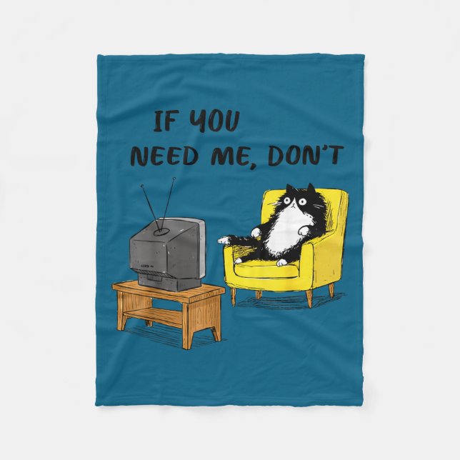 Manta Polar Me Divierte Si Necesito No Gato Negro (Anverso)