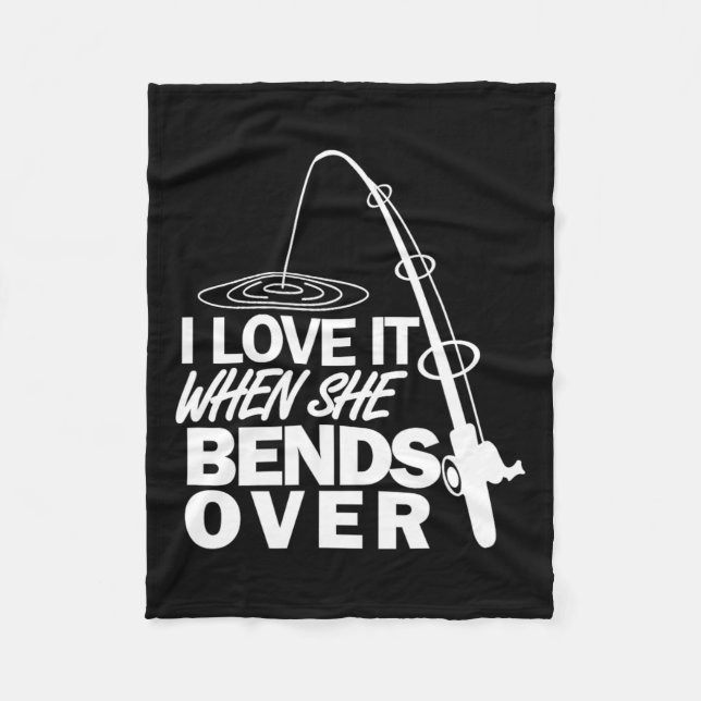 Manta Polar Me Encanta Cuando Se Dobla - Pesca Graciosa (Anverso)