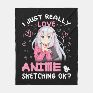 Manta Polar Me encanta el anime y el dibujo