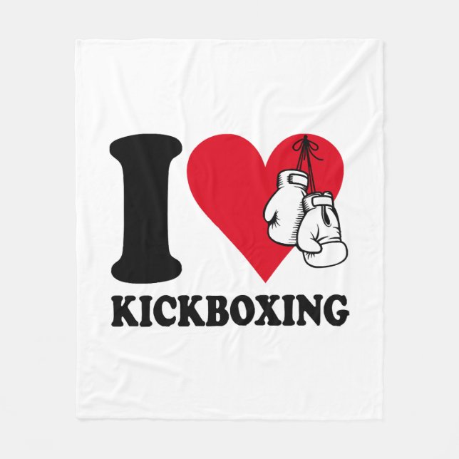 Manta Polar Me encanta el kickboxing (Anverso)