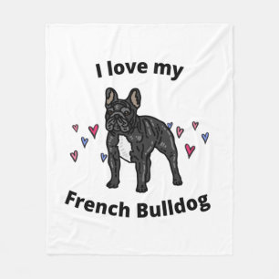 MANTA POLAR ¡ME ENCANTA MI BULLDOG FRANCÉS FLEECE BLANKET!