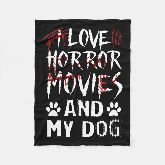 Manta Polar Me Encantan Las Películas De Horror Y El Campo; Mi (Anverso)