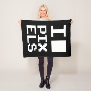 Manta Polar Me encantan los píxeles, diseño geek, arte de píxe