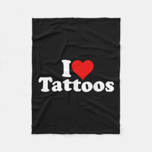Manta Polar Me encantan los tatuajes del corazón