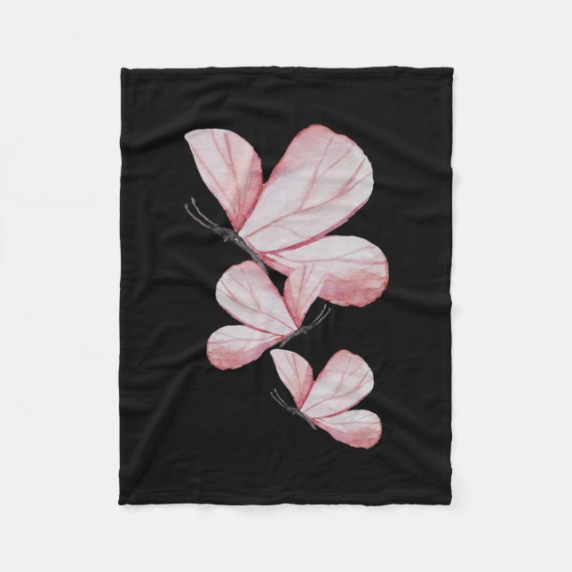 Manta Polar Me encantan mis regalos de mariposa (Anverso)