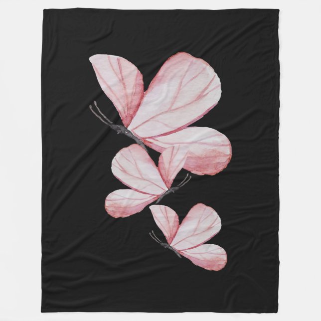 Manta Polar Me encantan mis regalos de mariposa (Anverso)