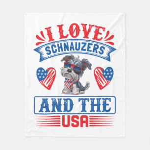Manta Polar Me encantan Schnauzers y los Estados Unidos