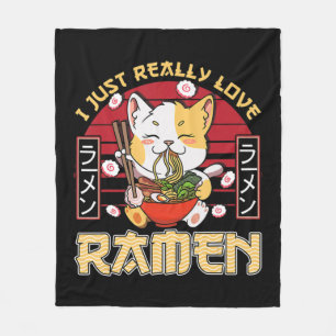 Manta Polar Me Encanto Realmente Ramen Kawaii Anime Cat Ramen 