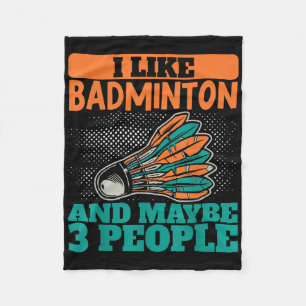 Manta Polar Me Gusta Badminton Y Quizás 3 Personas El Transpor