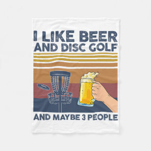 Manta Polar Me gusta la cerveza y el disco golf y quizás 3 per