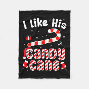 Manta Polar Me Gusta Su Candy Cane Parejas Graciosas Que Coinc