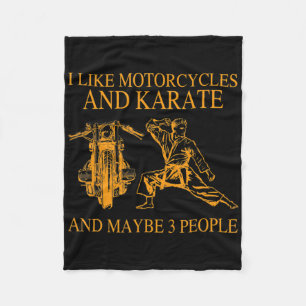 Manta Polar Me gustan las motocicletas y el karate y quizás 3