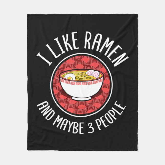 Manta Polar Me Gustan Los Fideos Japoneses Ramen Anime Lover (Anverso)