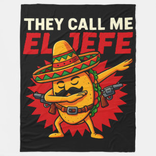 Manta Polar Me Llaman El Jefe Taco Funny Cinco De Mayo