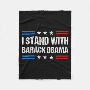 Manta Polar Me mantengo con Barack Obama Bandera Americana Usa