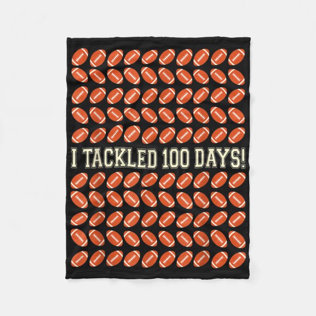 Manta Polar Me Ocupé De 100 Días De Escuela, 100 Días De Fútbo (Anverso)