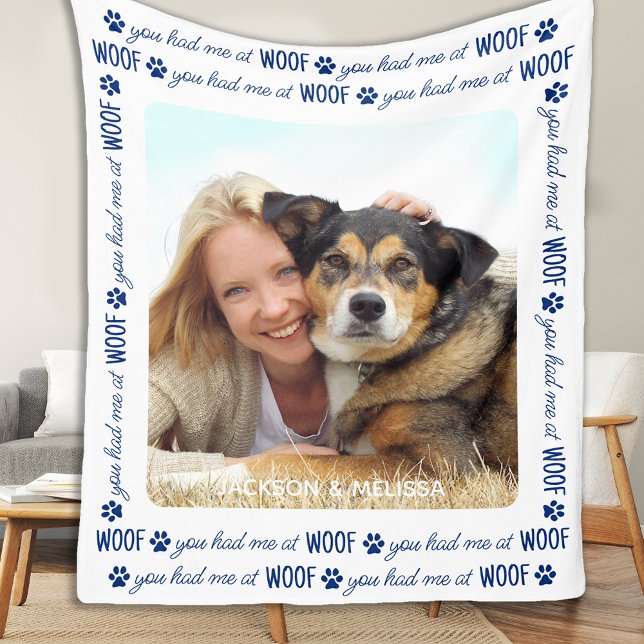 Manta Polar Me Tenías En La Foto Personalizada De WOOF Perro L (Subido por el creador)