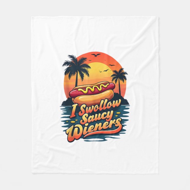 Manta Polar Me Trague Saucy Wieners Divertido Chiste Adulto Pe (Anverso)