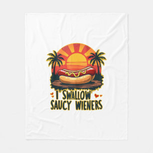 Manta Polar Me Trague Saucy Wieners Divertido Chiste Adulto Pe