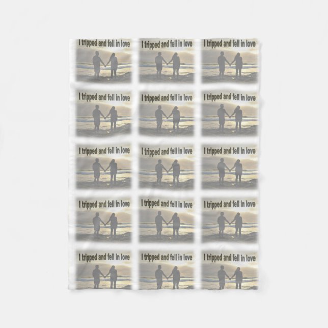 Manta Polar Me tropecé y me enamoré (Anverso)