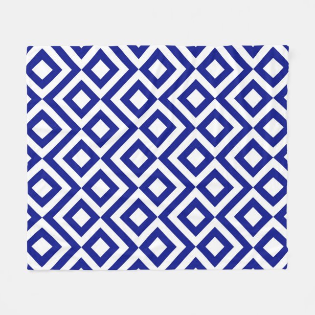 Manta Polar Meander azul y blanco (Frente (Horizontal))