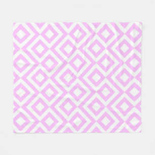 Manta Polar Meander rosa y blanco
